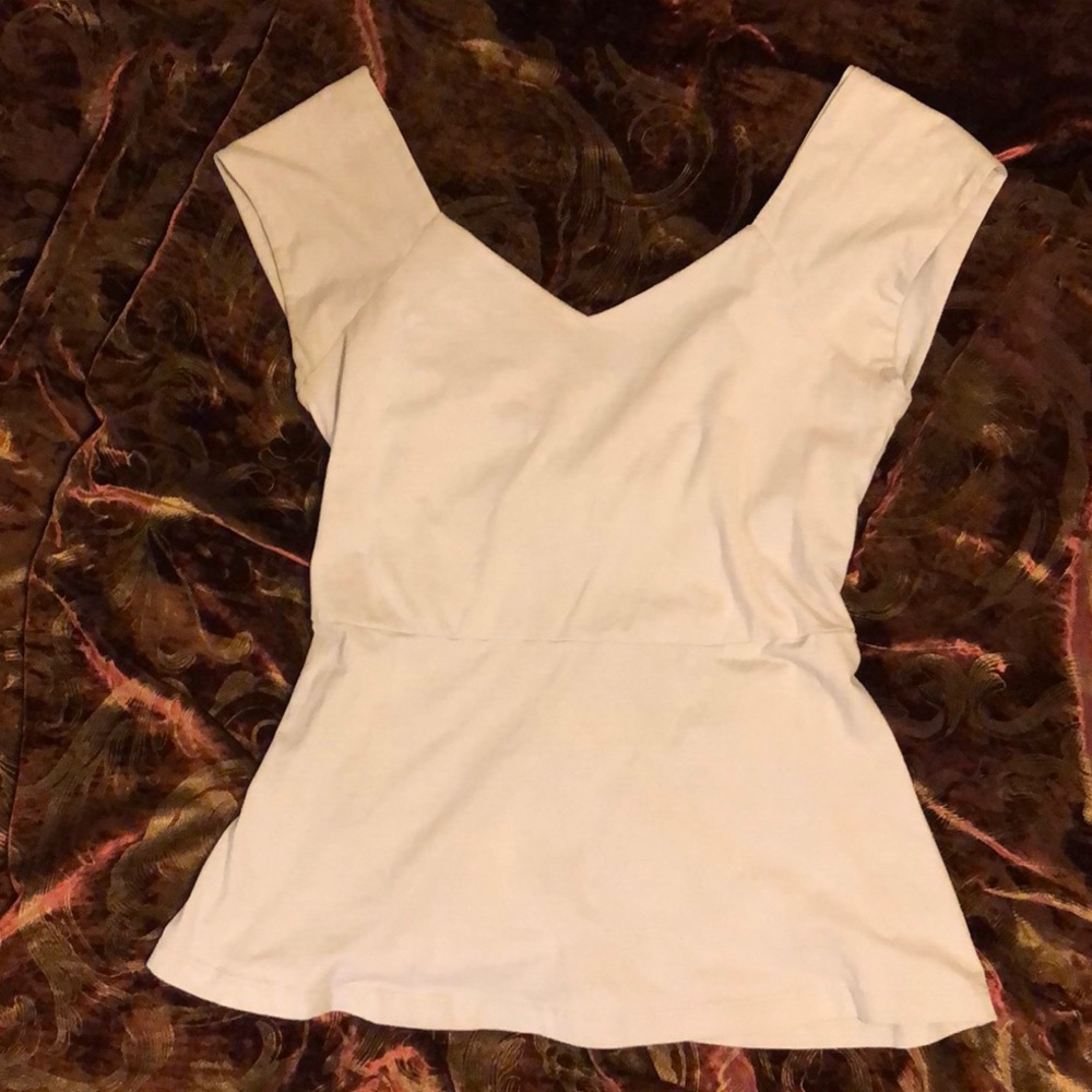 Open back with cap sleeves top